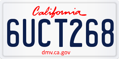 CA license plate 6UCT268