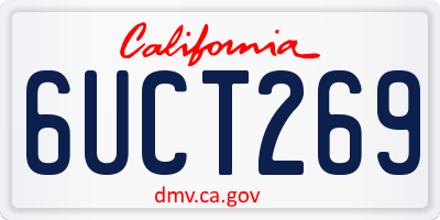 CA license plate 6UCT269