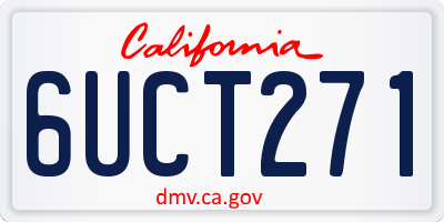 CA license plate 6UCT271