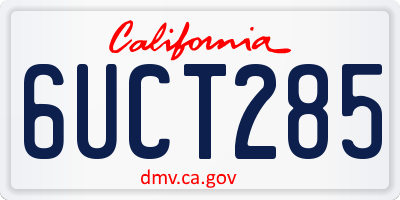 CA license plate 6UCT285