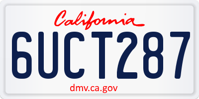 CA license plate 6UCT287