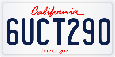CA license plate 6UCT290