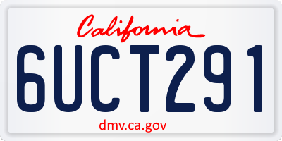 CA license plate 6UCT291