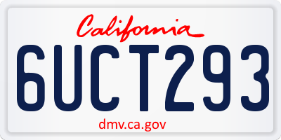 CA license plate 6UCT293