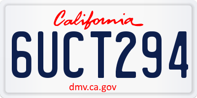 CA license plate 6UCT294