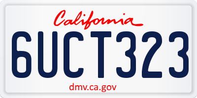 CA license plate 6UCT323
