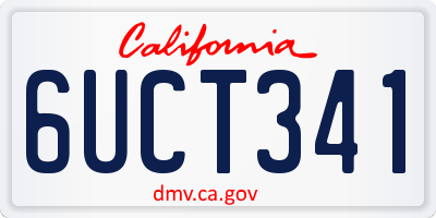 CA license plate 6UCT341