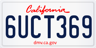 CA license plate 6UCT369