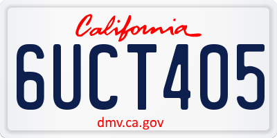 CA license plate 6UCT405