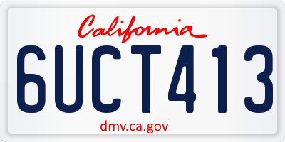 CA license plate 6UCT413