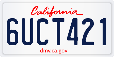 CA license plate 6UCT421