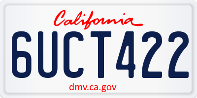 CA license plate 6UCT422