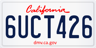 CA license plate 6UCT426