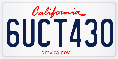 CA license plate 6UCT430