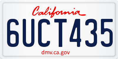 CA license plate 6UCT435