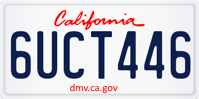 CA license plate 6UCT446
