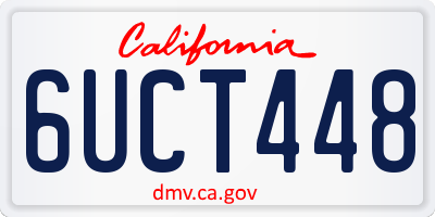 CA license plate 6UCT448