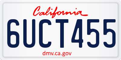 CA license plate 6UCT455