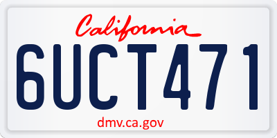 CA license plate 6UCT471