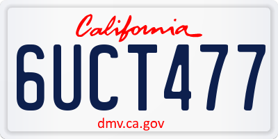 CA license plate 6UCT477