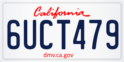 CA license plate 6UCT479