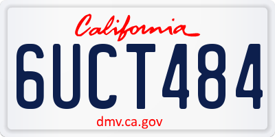 CA license plate 6UCT484
