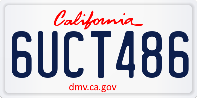 CA license plate 6UCT486