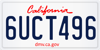 CA license plate 6UCT496