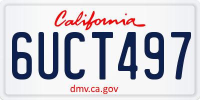 CA license plate 6UCT497