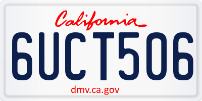 CA license plate 6UCT506