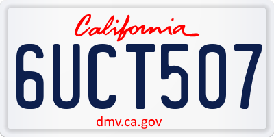 CA license plate 6UCT507