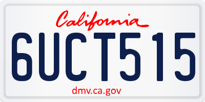 CA license plate 6UCT515