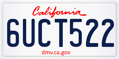 CA license plate 6UCT522