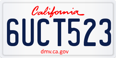 CA license plate 6UCT523