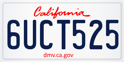 CA license plate 6UCT525