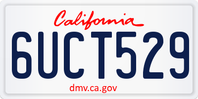CA license plate 6UCT529