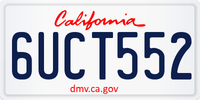 CA license plate 6UCT552