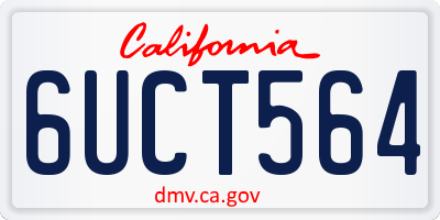 CA license plate 6UCT564