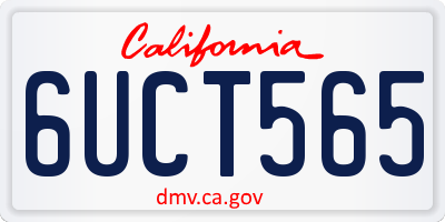 CA license plate 6UCT565