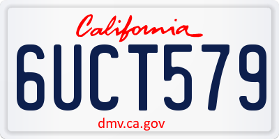 CA license plate 6UCT579