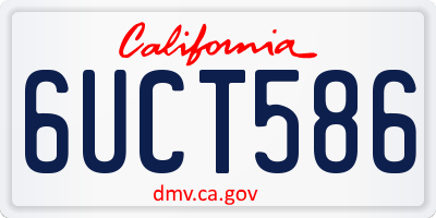 CA license plate 6UCT586