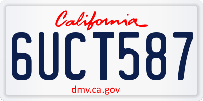 CA license plate 6UCT587