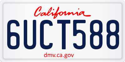 CA license plate 6UCT588