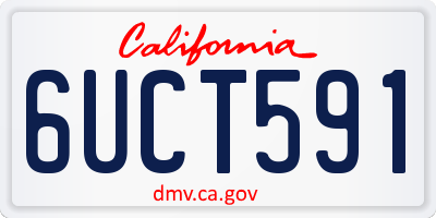 CA license plate 6UCT591