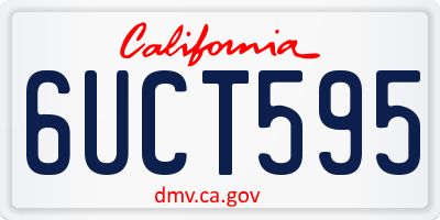 CA license plate 6UCT595