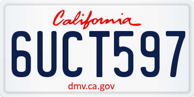 CA license plate 6UCT597