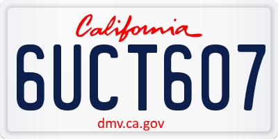 CA license plate 6UCT607