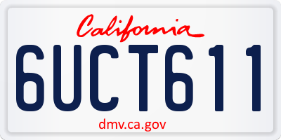 CA license plate 6UCT611