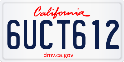CA license plate 6UCT612