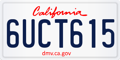 CA license plate 6UCT615